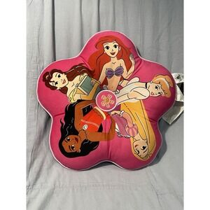 NWOT Disney Parks‎ Princess 14.5" Flower Shaped Plush Pillow - Ariel Belle Moana